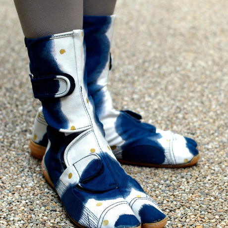 手描きマジック足袋/砂浜 - まり木綿: 名古屋市のてぬぐい・染め物専門